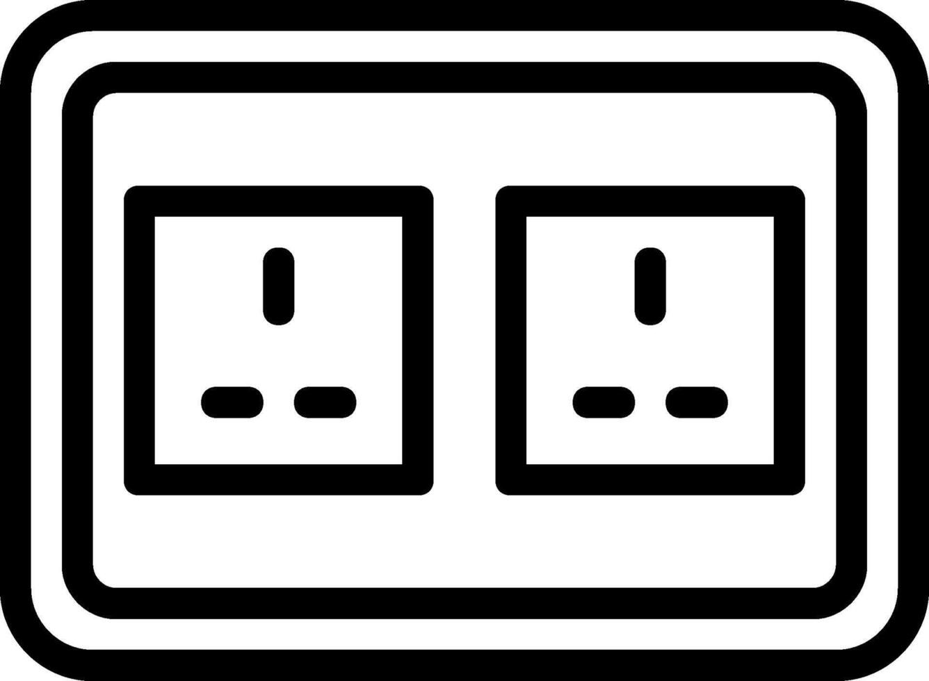 Two switches on a black and white background vector