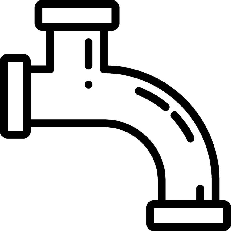 A black and white illustration of a faucet vector