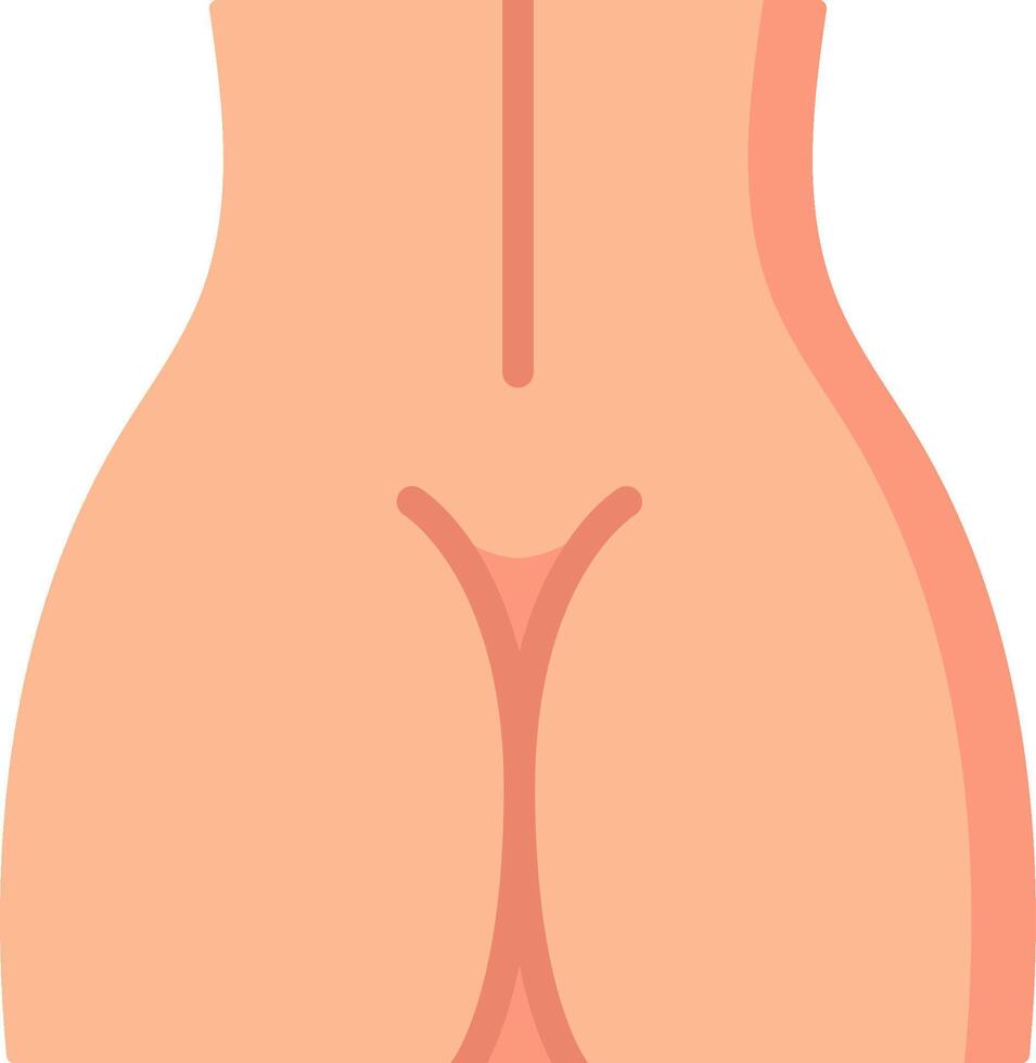 An illustration of a woman's butt vector