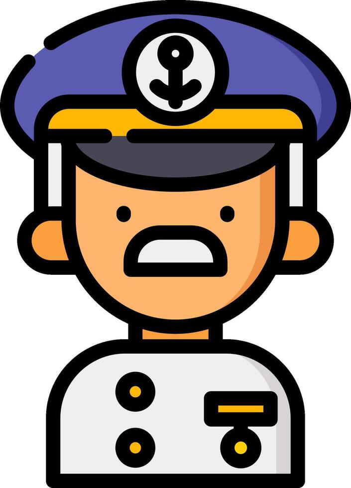 A cartoon sailor in a sailor hat vector