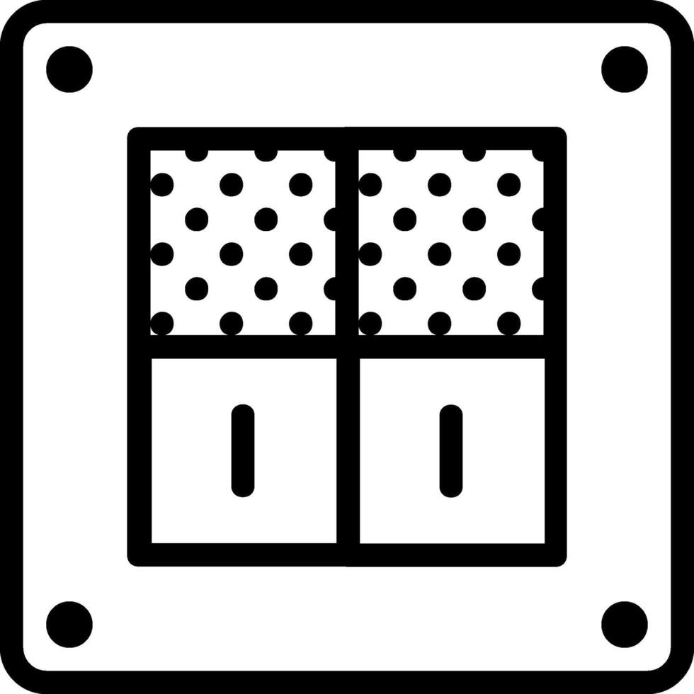 A black and white square with two polka dot boxes vector