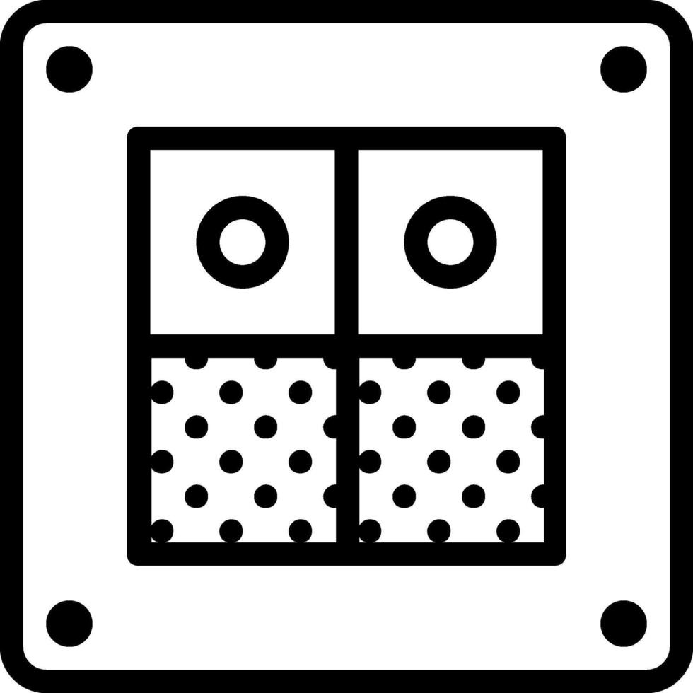 A square with two dots on it vector