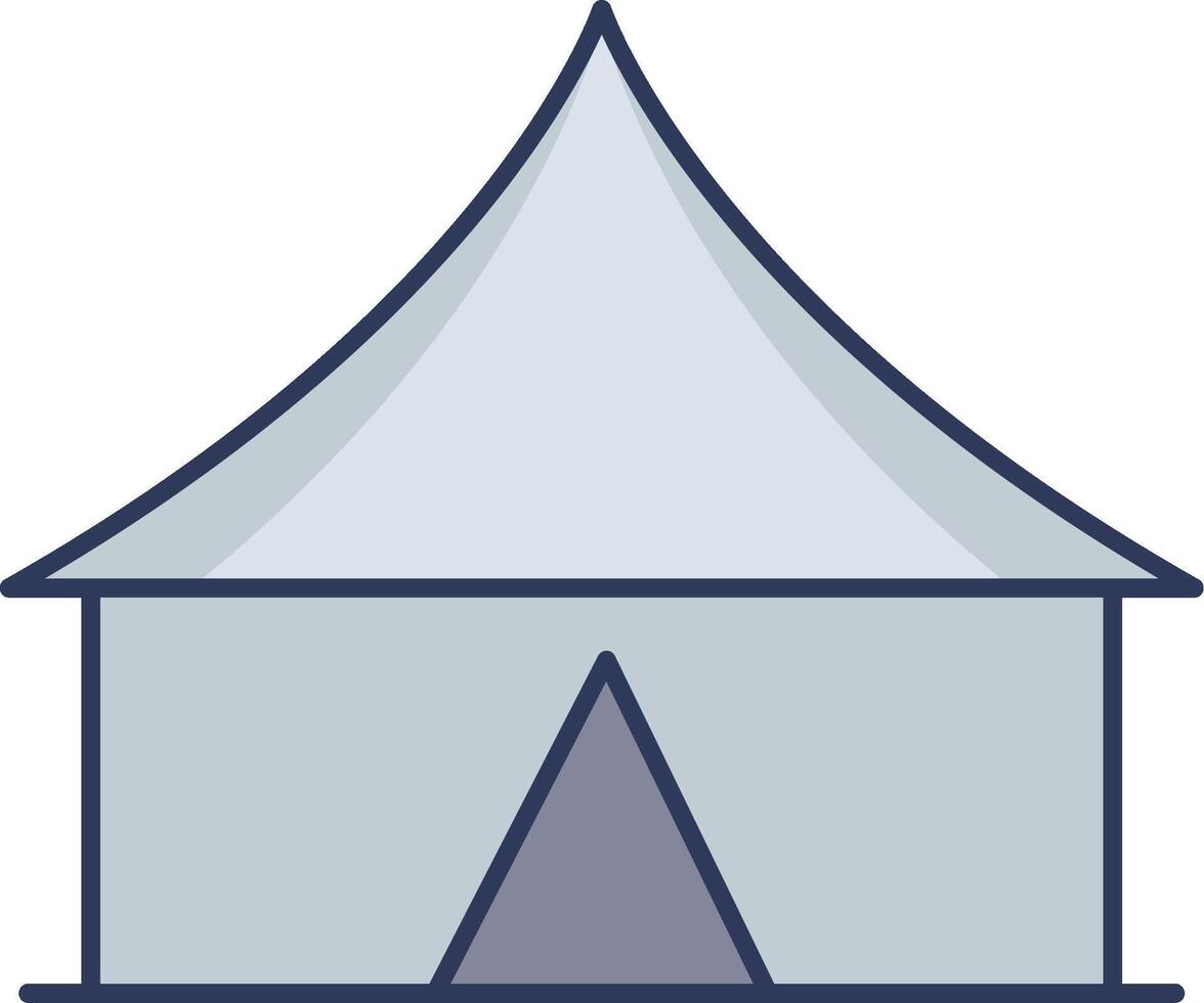 A tent icon on a white background vector