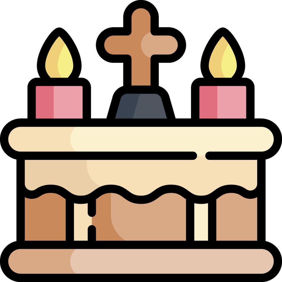 Birthday cake icon vector