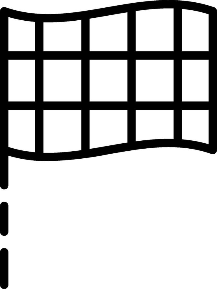 A black and white flag with a grid pattern vector