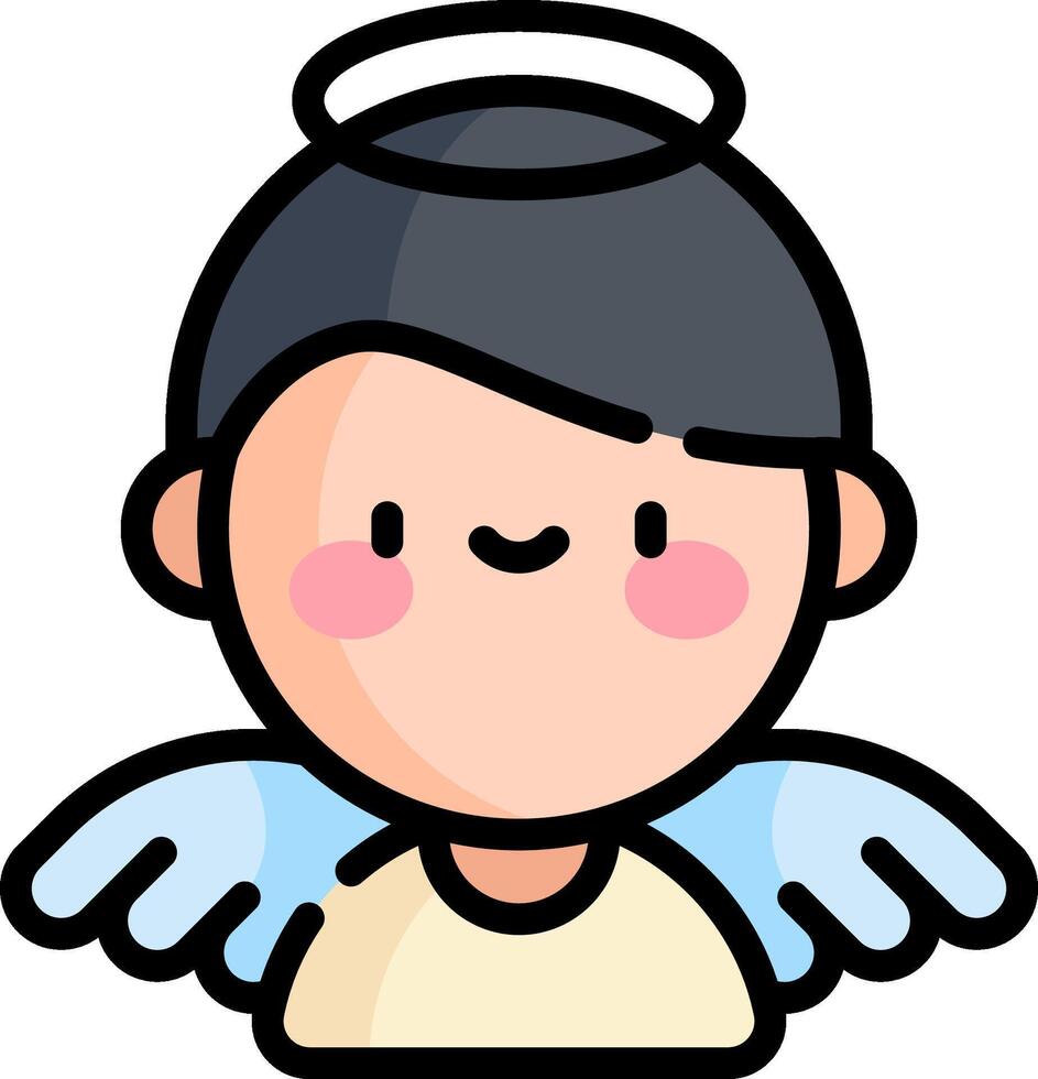 Angel boy icon illustration vector