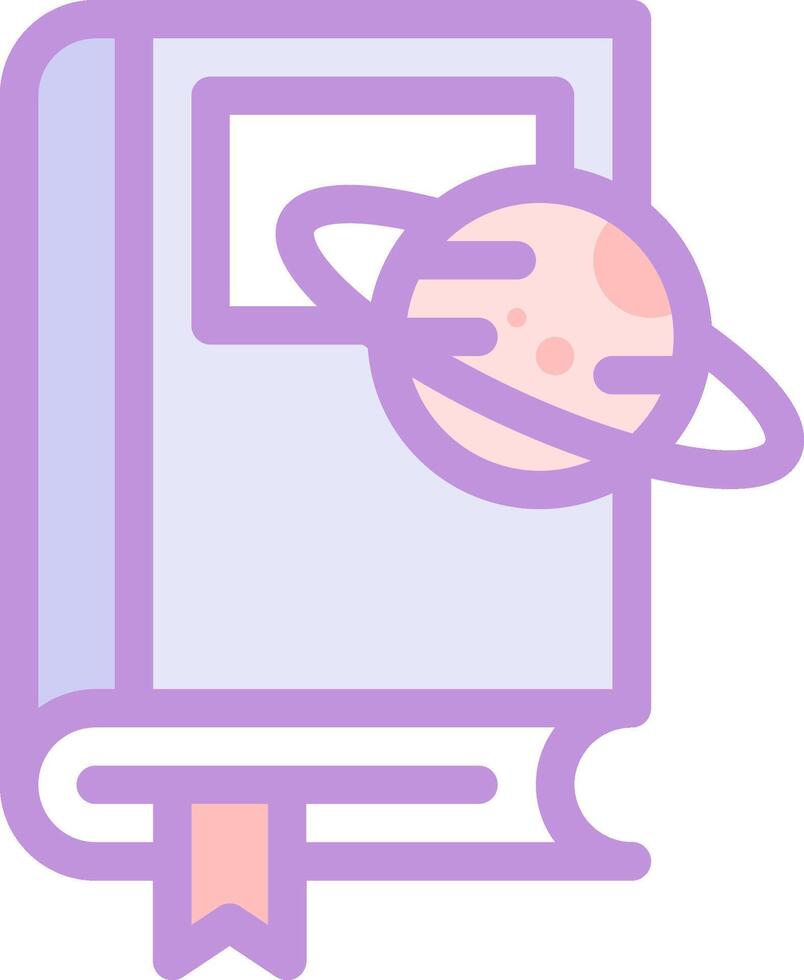 An open book with a planet on it vector