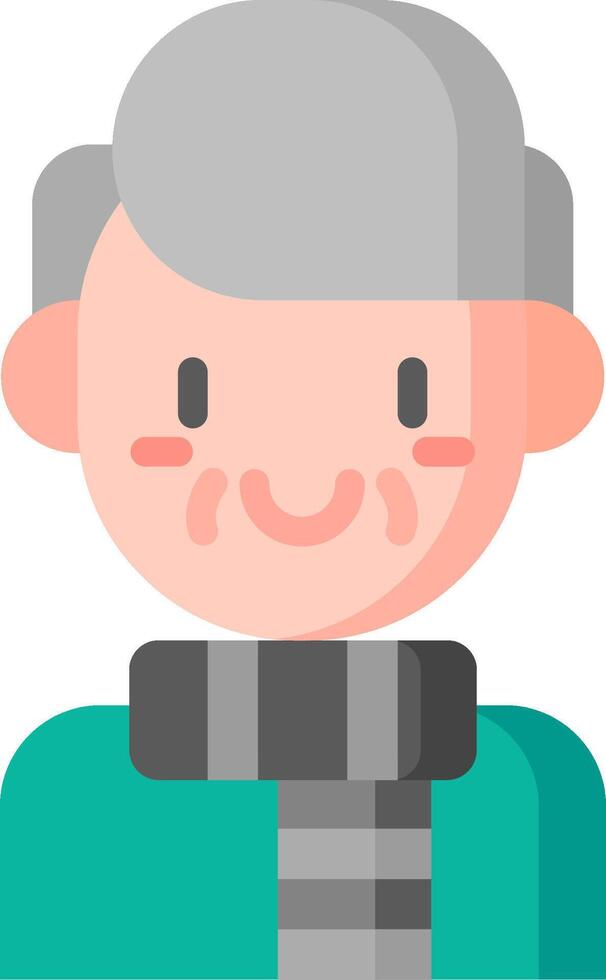 An old man with a scarf on his head vector
