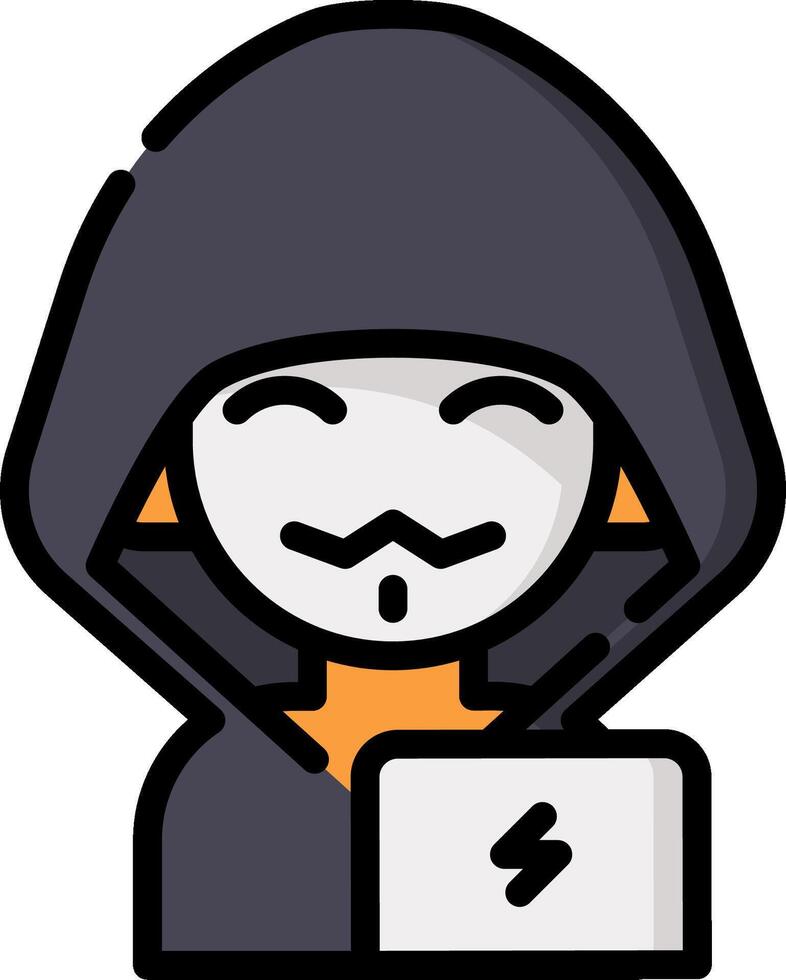 Anonymous hacker icon vector