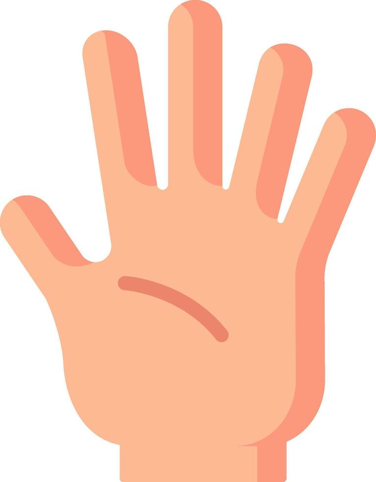 A hand with five fingers is shown vector