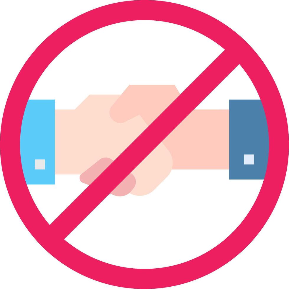 No handshake icon vector