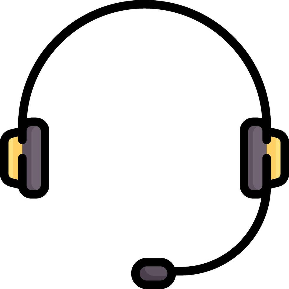 A headset with headphones on a white background vector