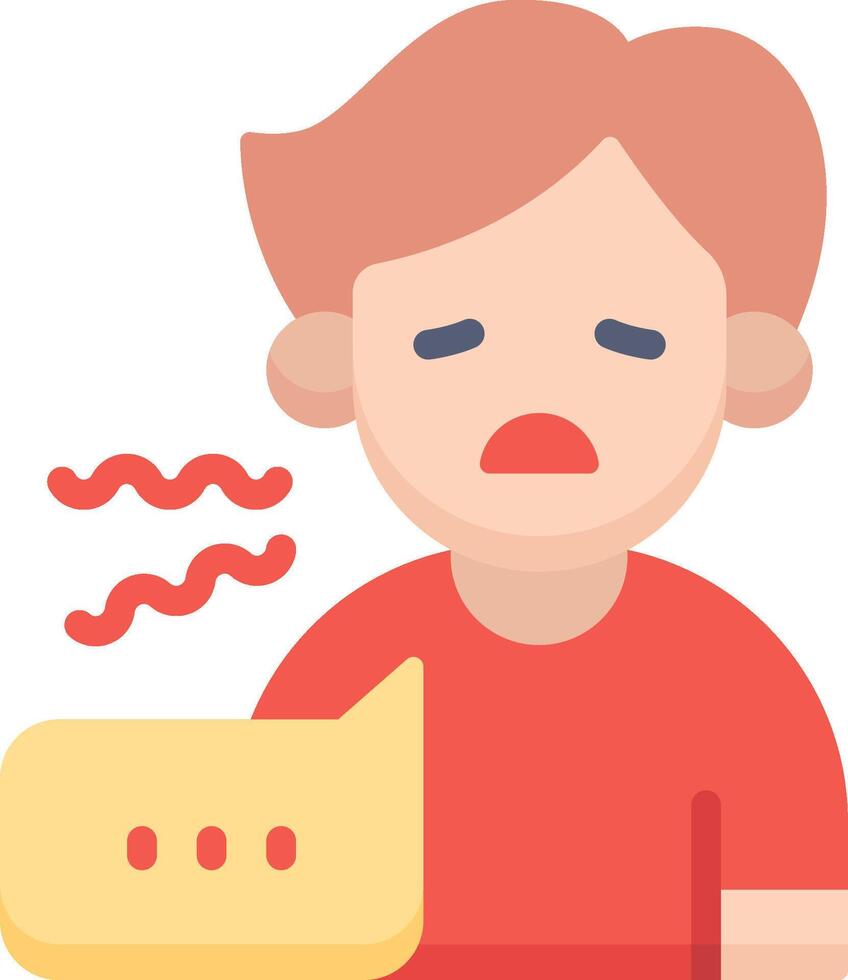 A man with a speech bubble on his face vector