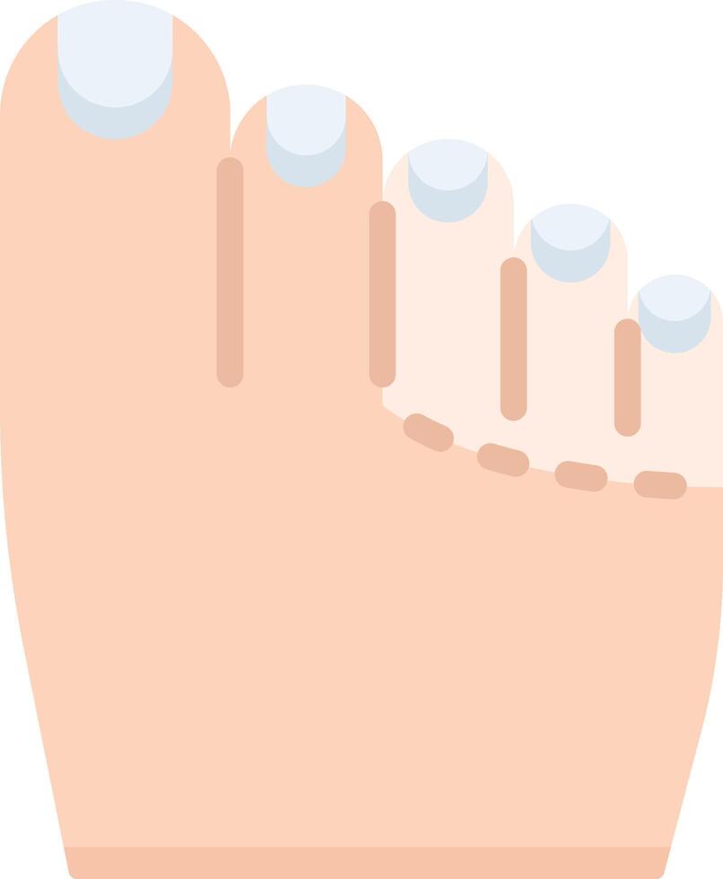 A foot with a nail on it vector