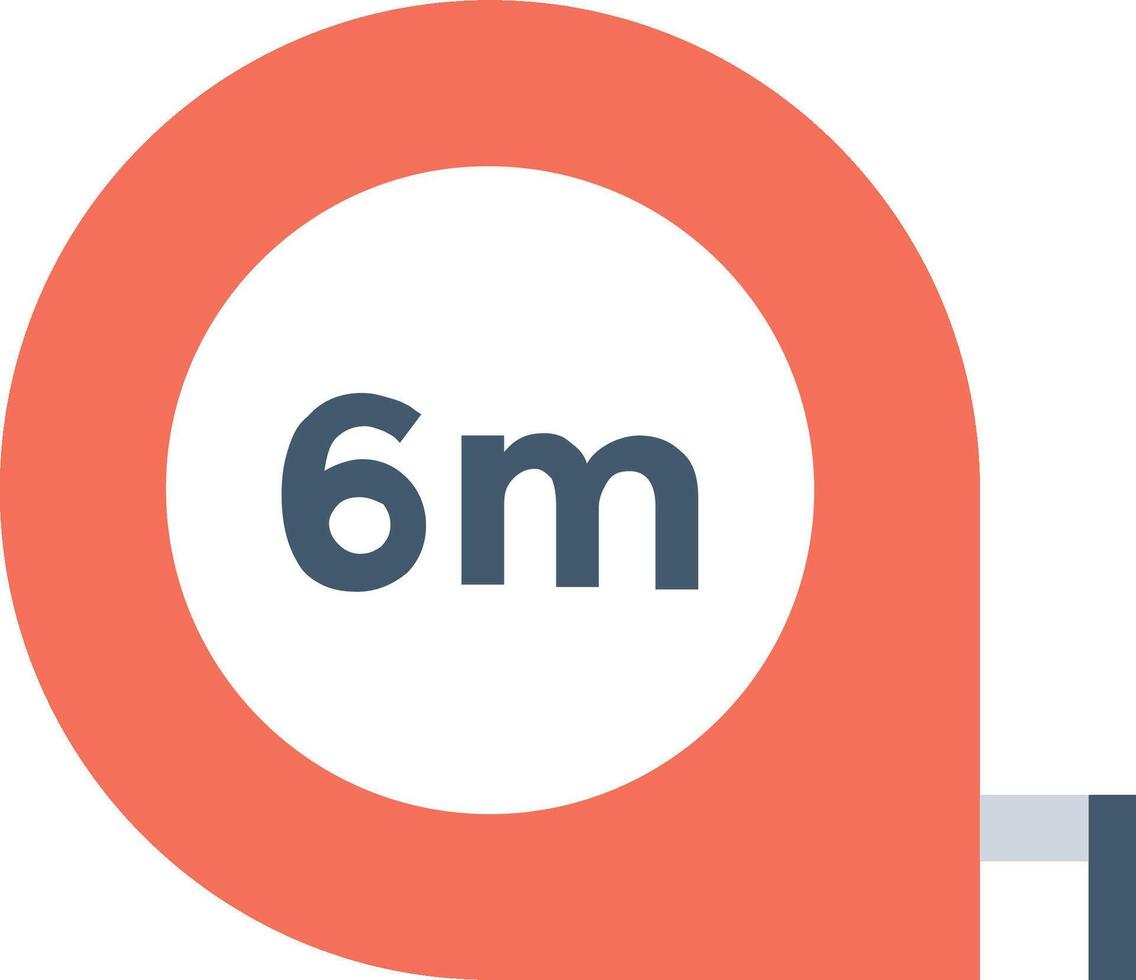 The 6m marker is shown in a circle with the number 6m vector