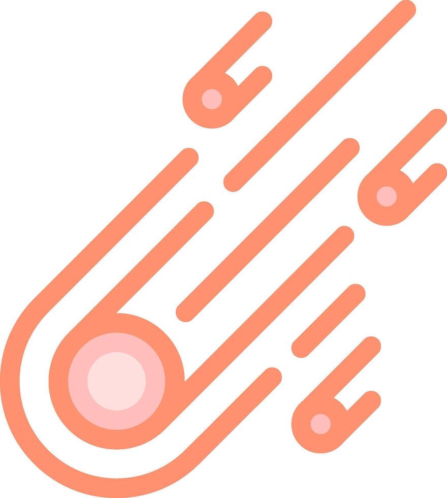 A rocket with a small dot on it vector