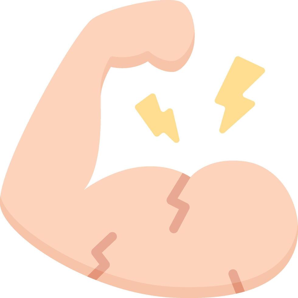 A cartoon arm with a lightning bolt on it vector