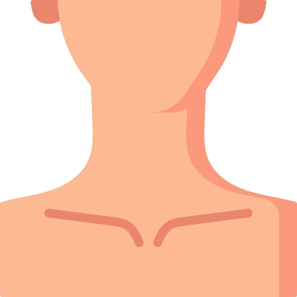 A man's head with a neck and a small neck vector
