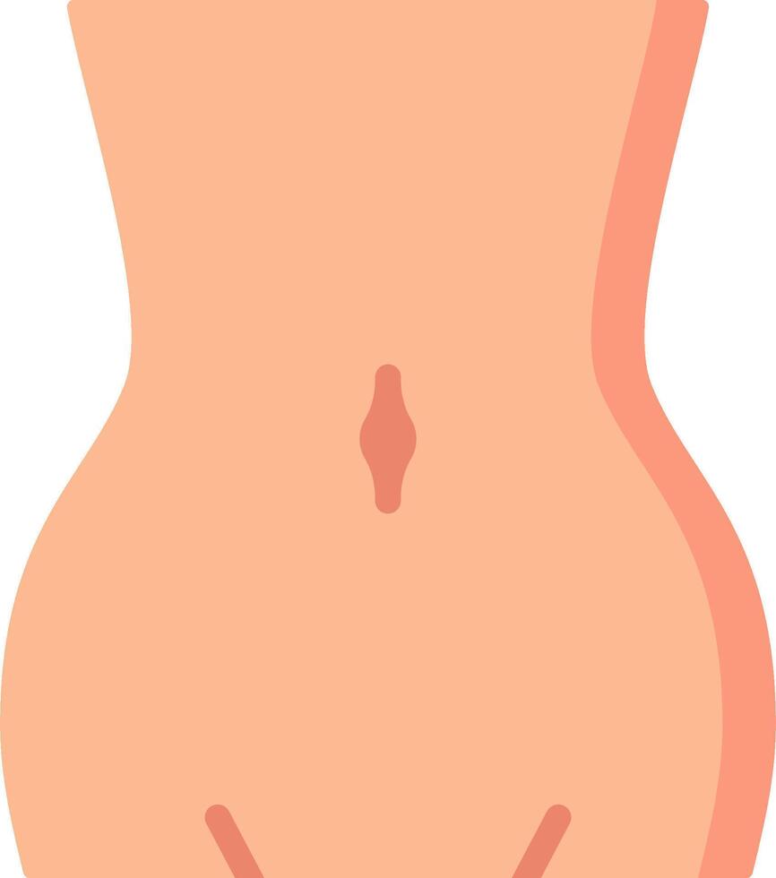 A woman's body with a small belly vector