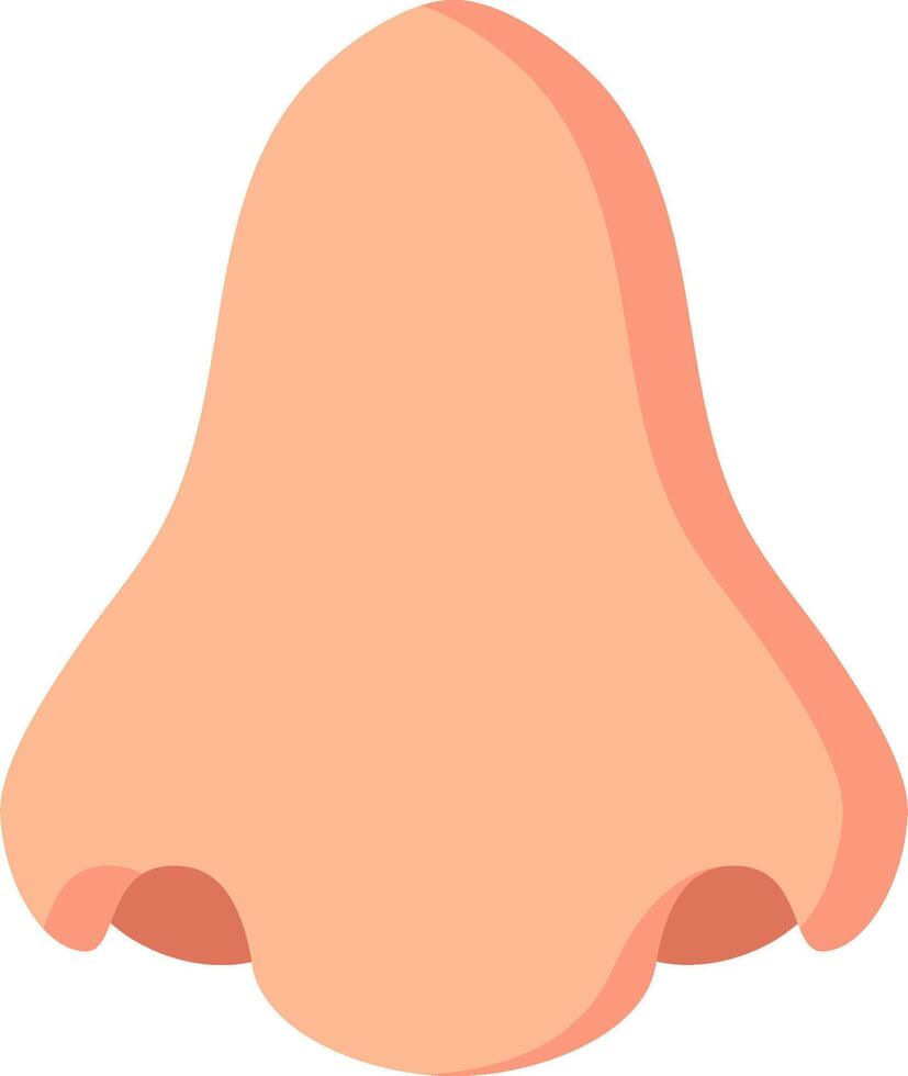A cartoon nose with a large nose vector