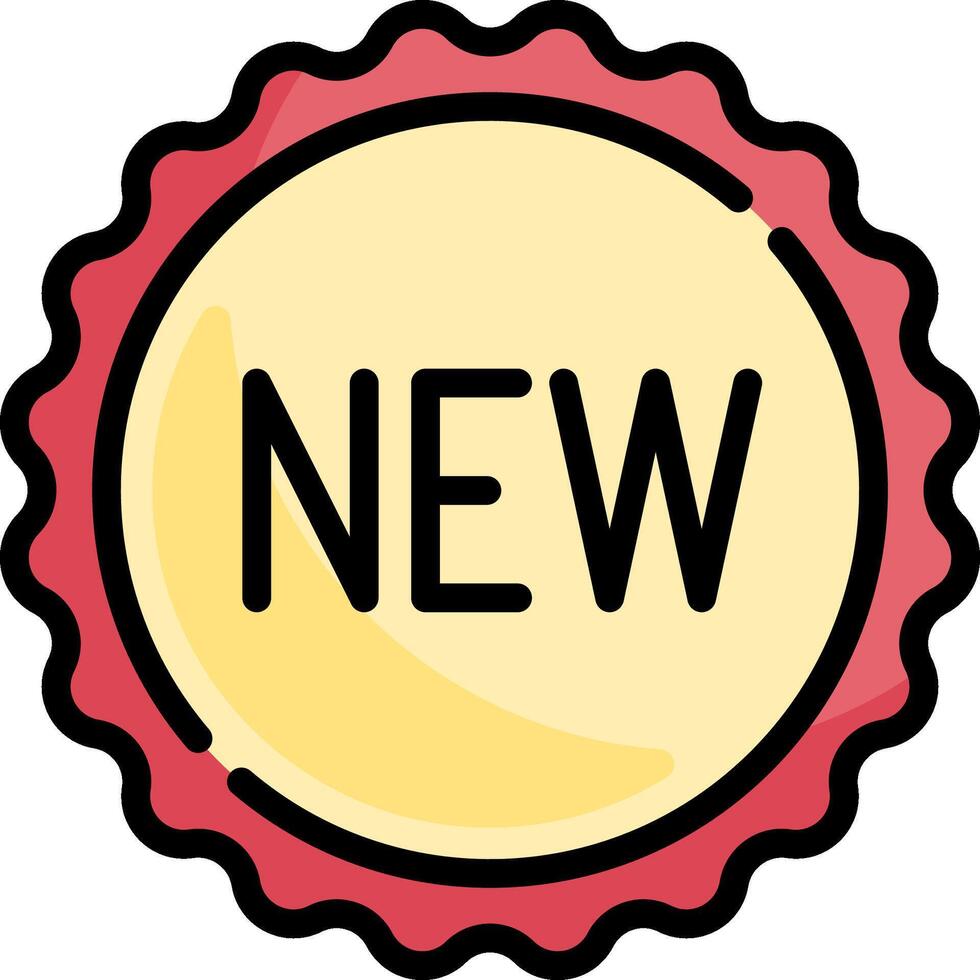 A new logo with a yellow and red border vector
