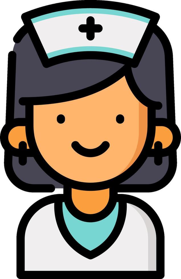 A cartoon nurse avatar vector