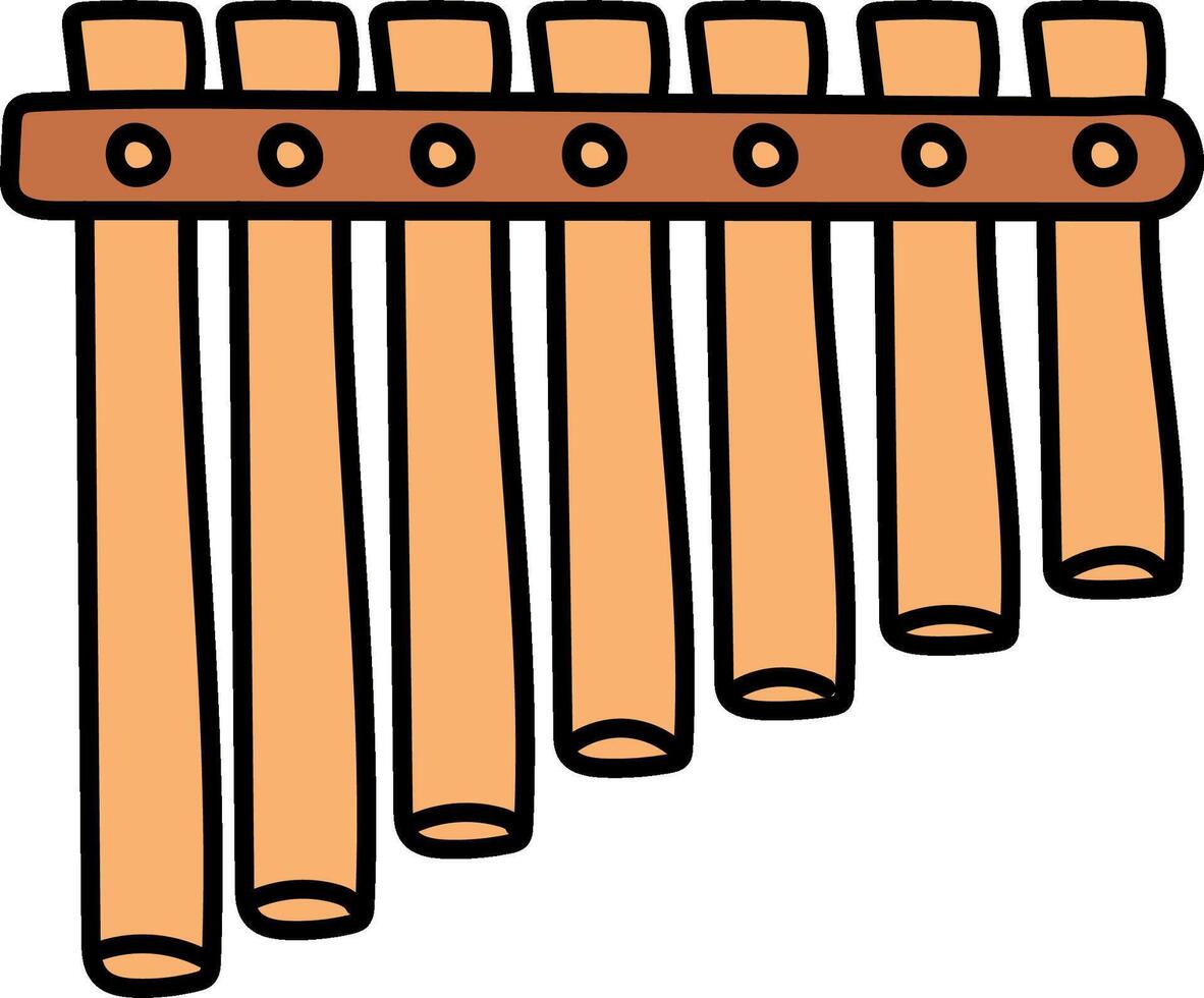 Pan flute clip art vector