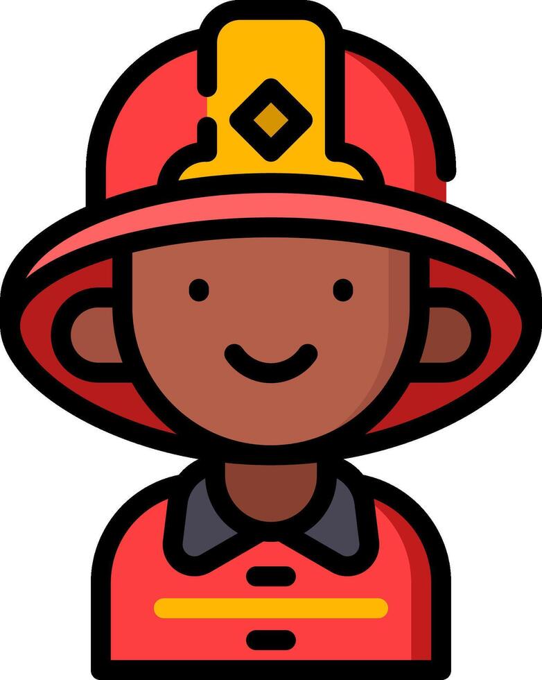 Fireman avatar icon illustration vector