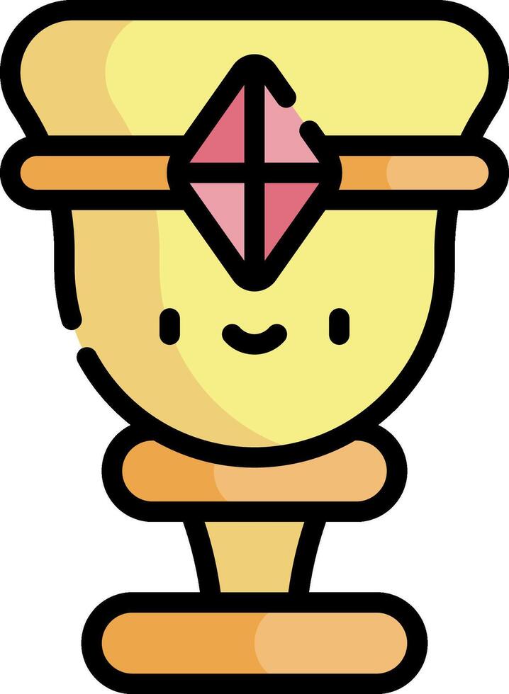 A cartoon cup with a crown on top vector