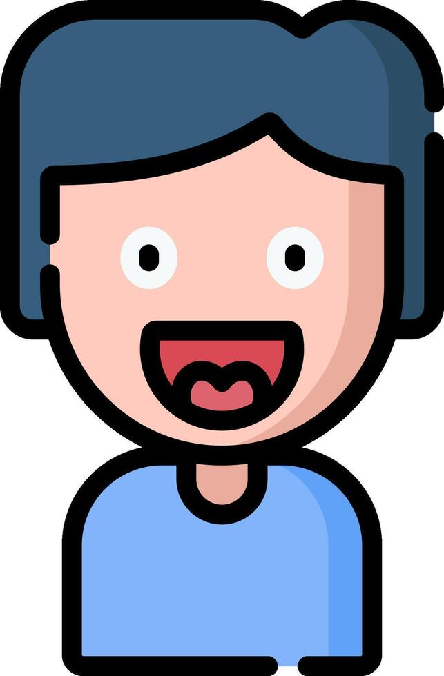 A cartoon man with a big smile on his face vector