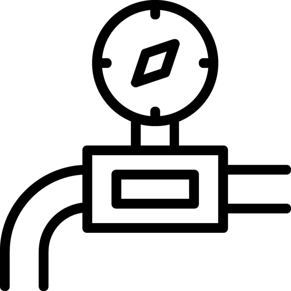 A black and white illustration of a valve vector