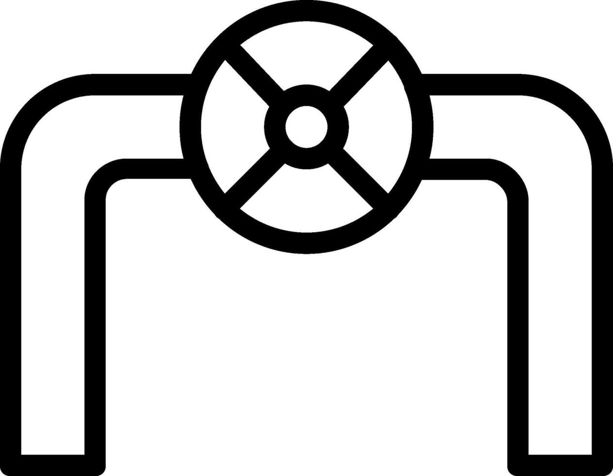 A black and white illustration of a pipe vector