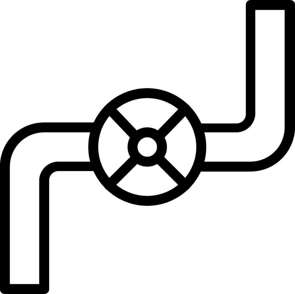 A black and white illustration of a pipe vector