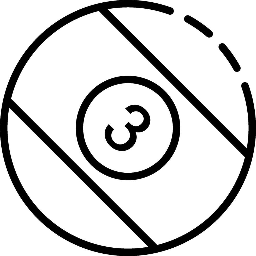 A black and white line drawing of a bowling ball vector