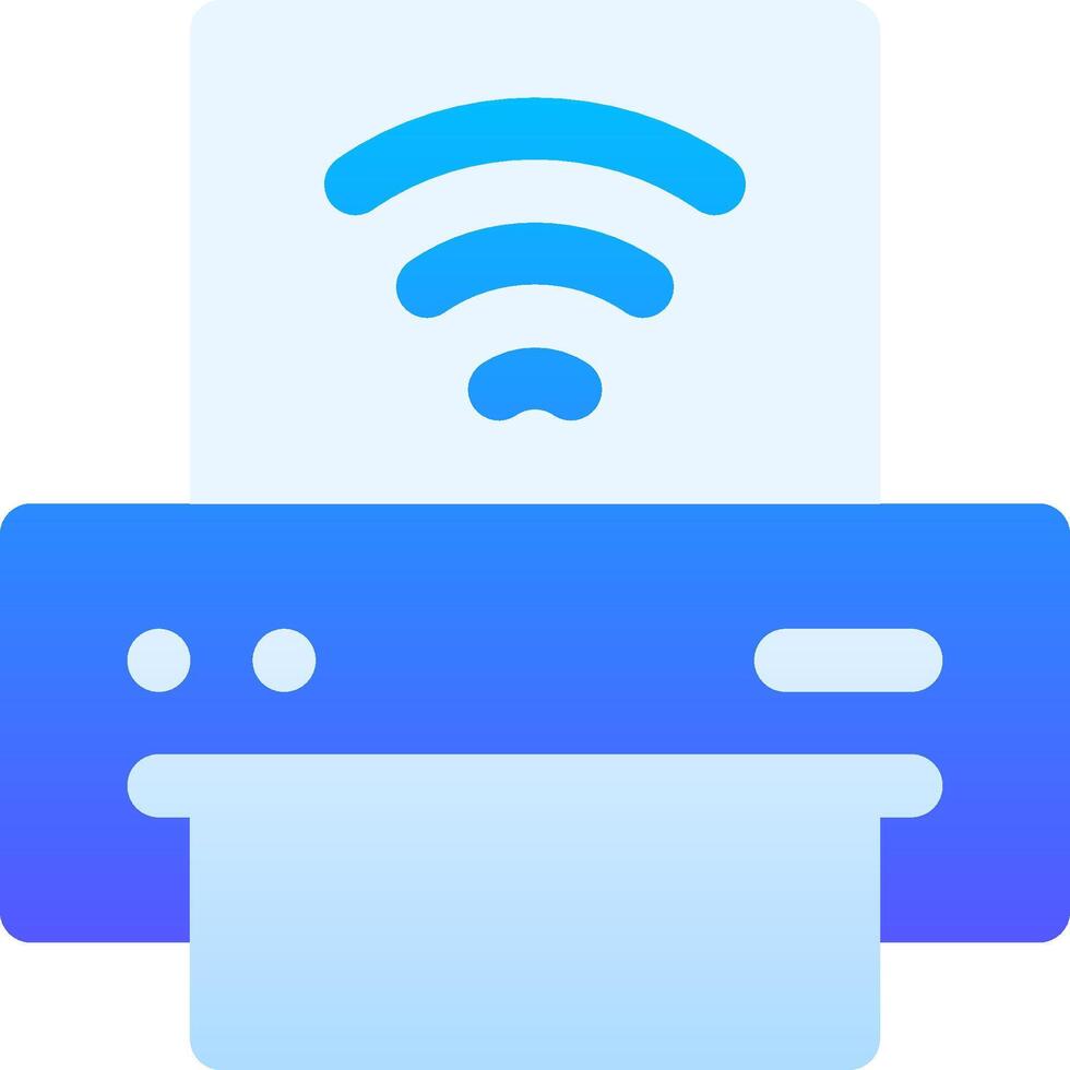 Wifi printer icon vector