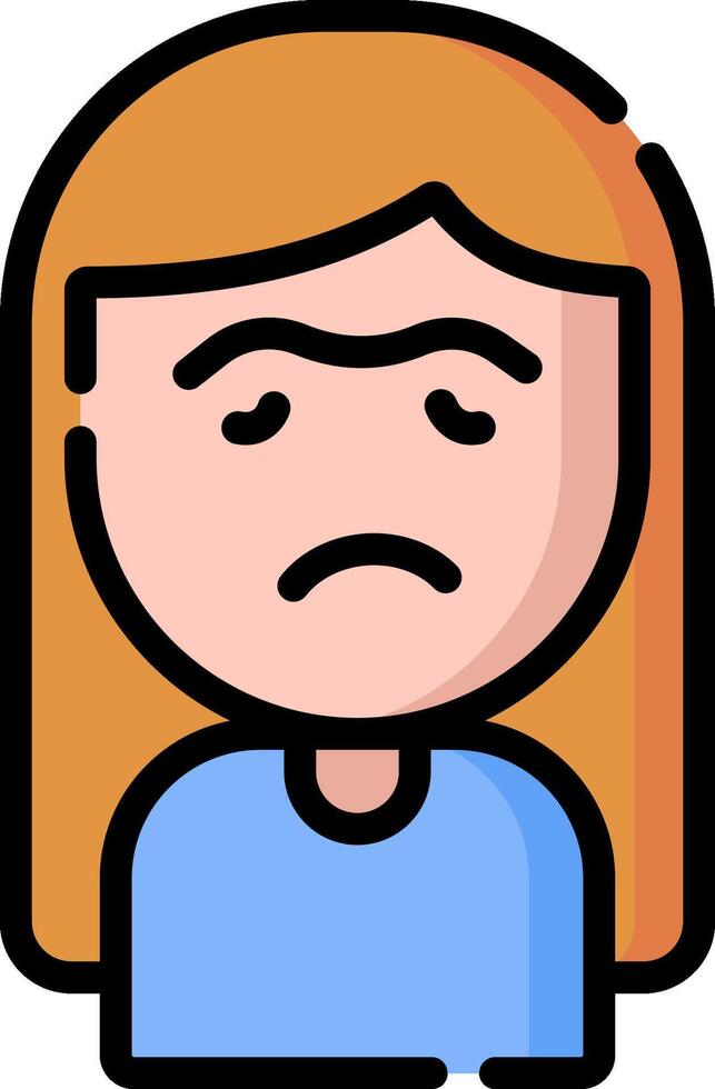 A cartoon woman with an angry expression vector