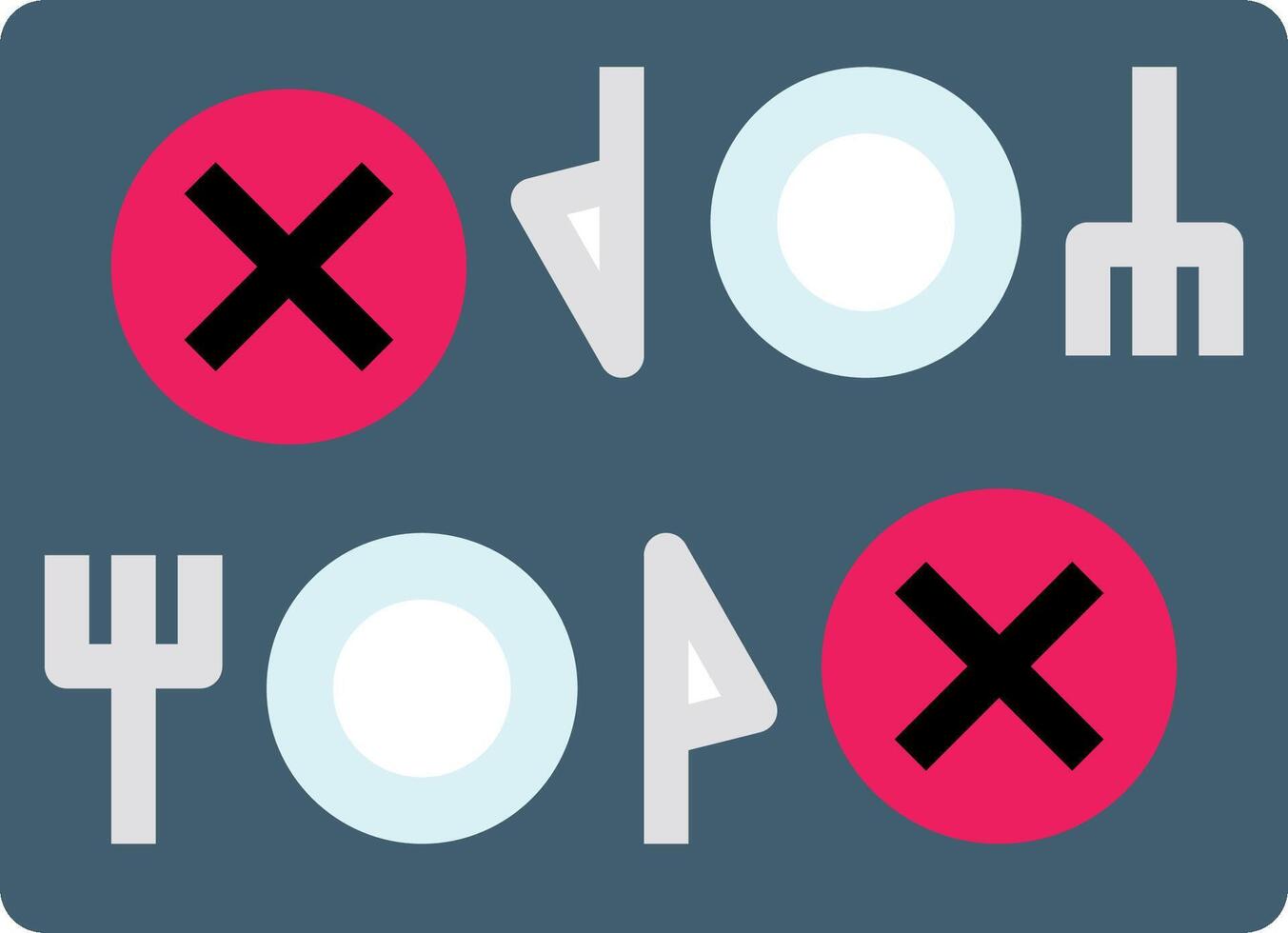 A fork, knife and spoon are shown with the words no x vector