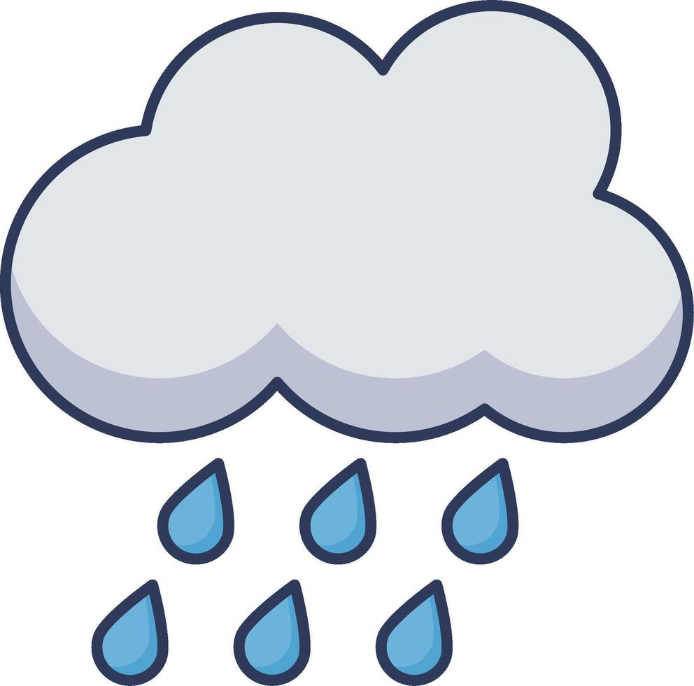 Rain cloud icon illustration vector