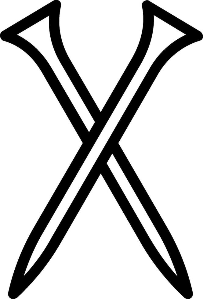 Crossed nails icon vector