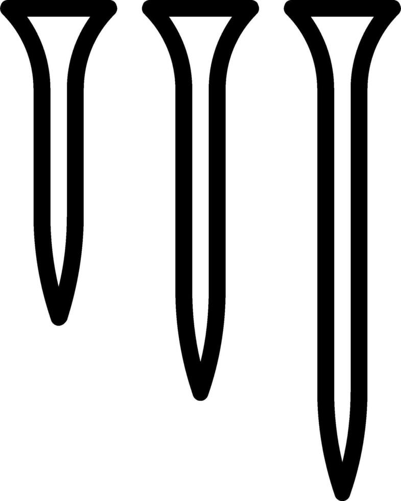 Three nails on a white background vector