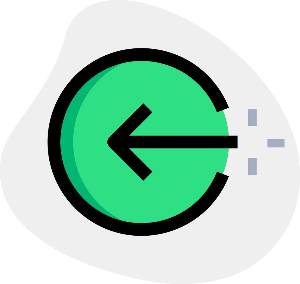 A green arrow pointing to the right vector
