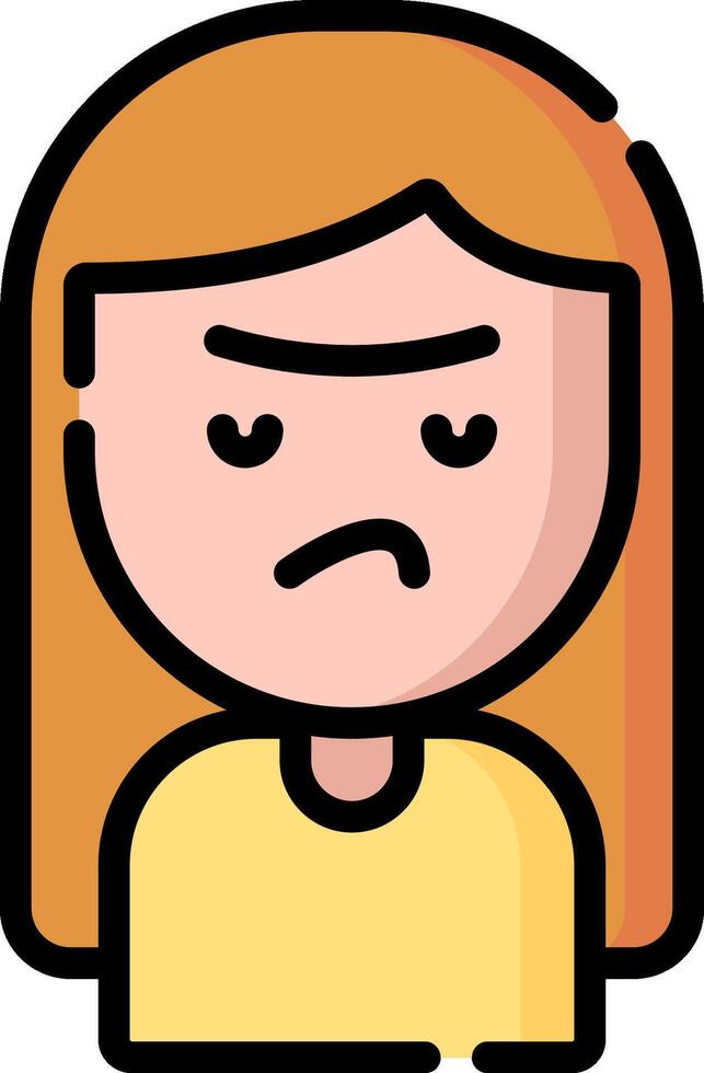 A cartoon woman with red hair and an angry expression vector