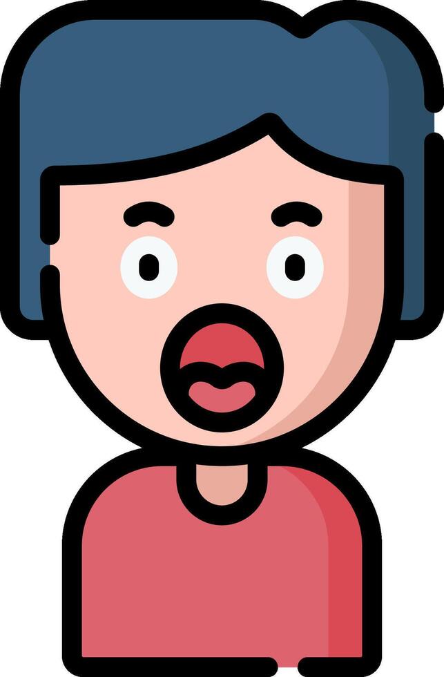 A cartoon man with a mouth open vector