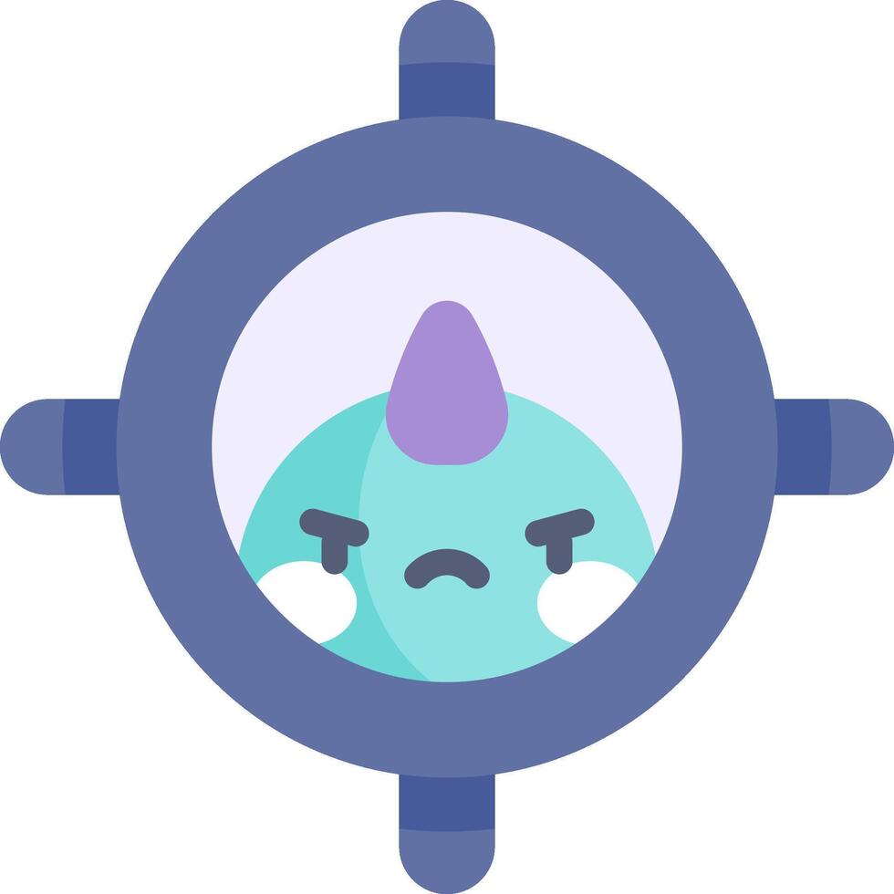 A purple and blue unicorn with a purple horn vector