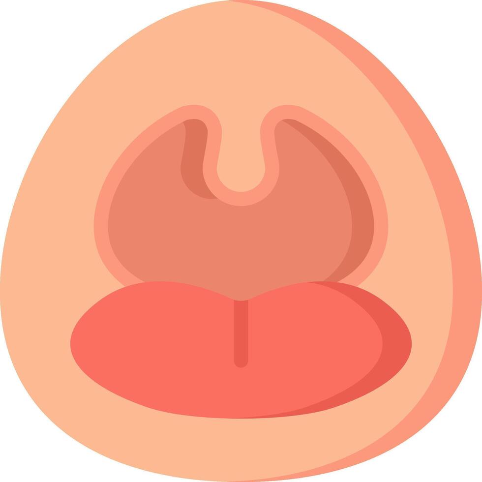 A cartoon of a mouth with a tongue vector