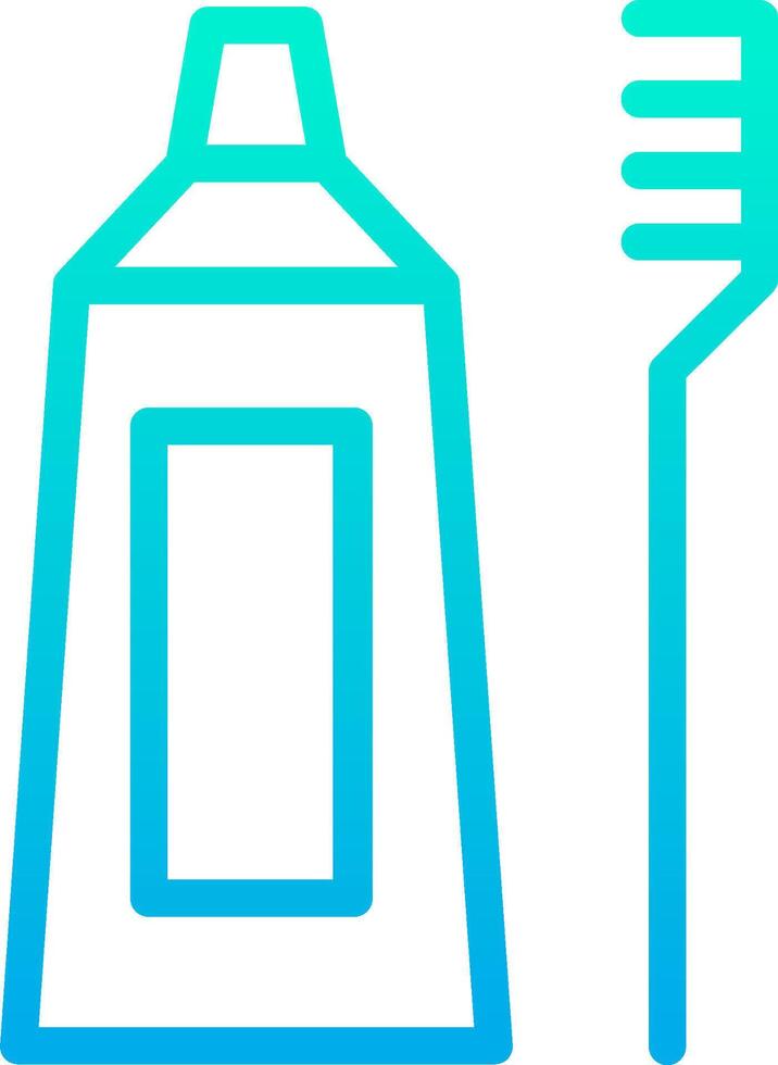 A toothbrush and toothpaste icon vector