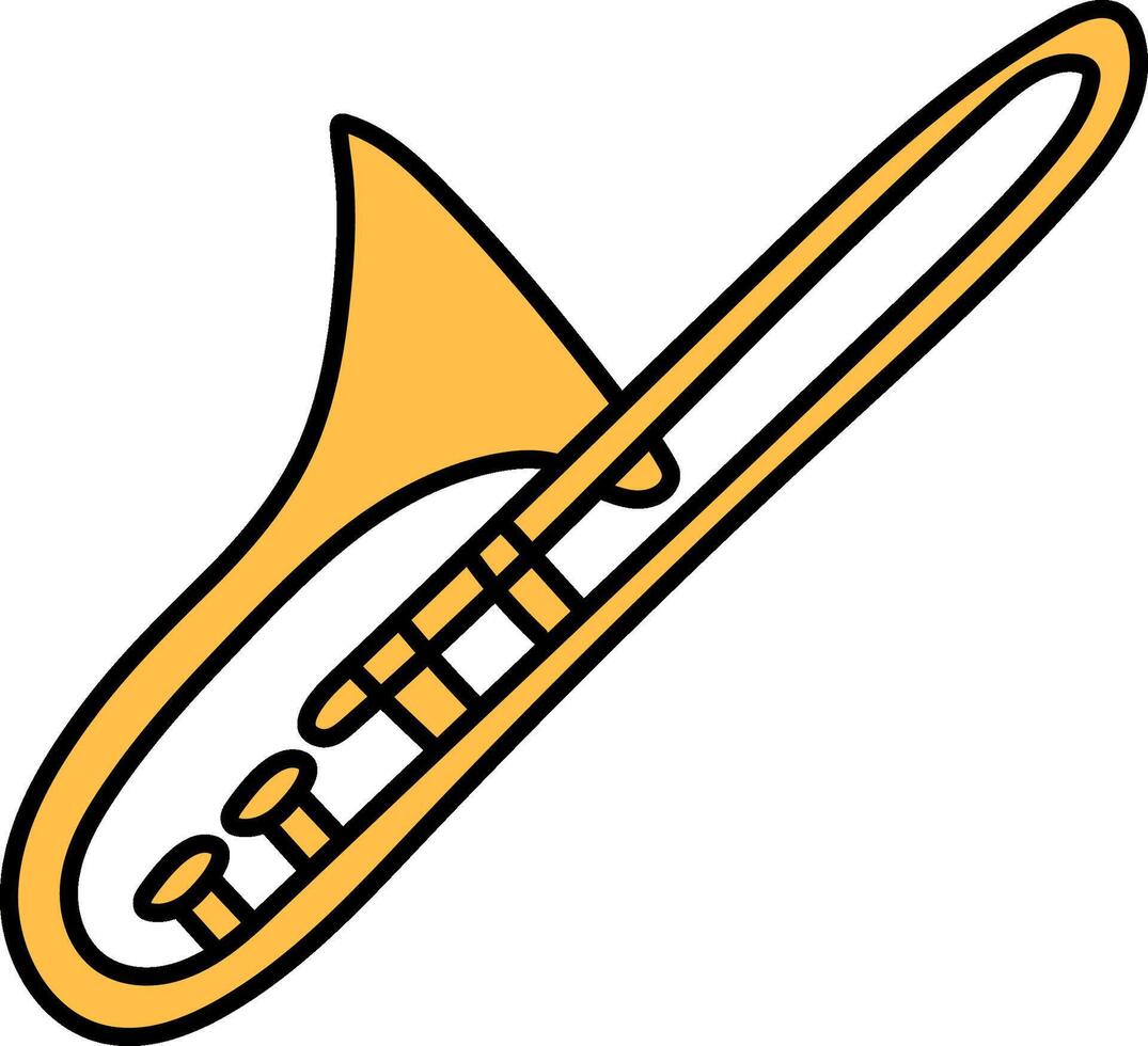 A trombone clipart vector