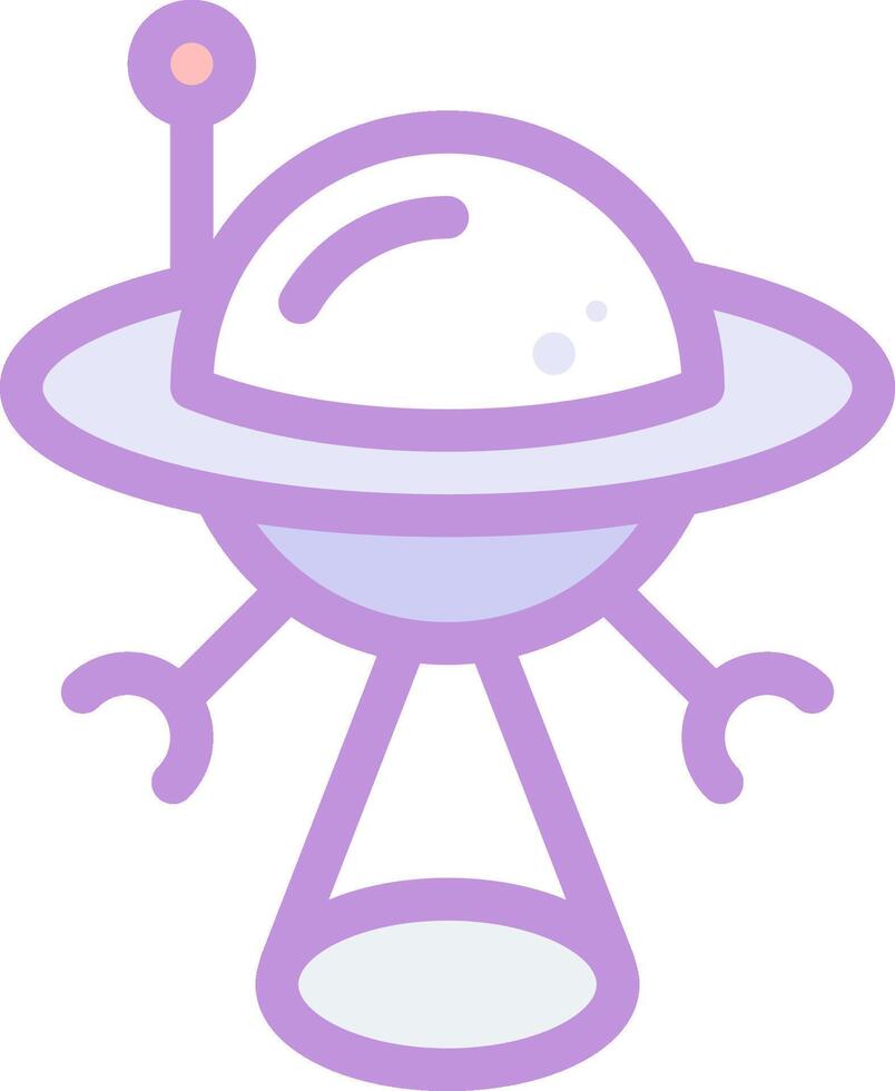 Alien spaceship icon illustration vector