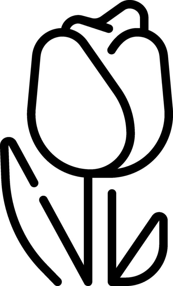 A black and white line drawing of a flower vector