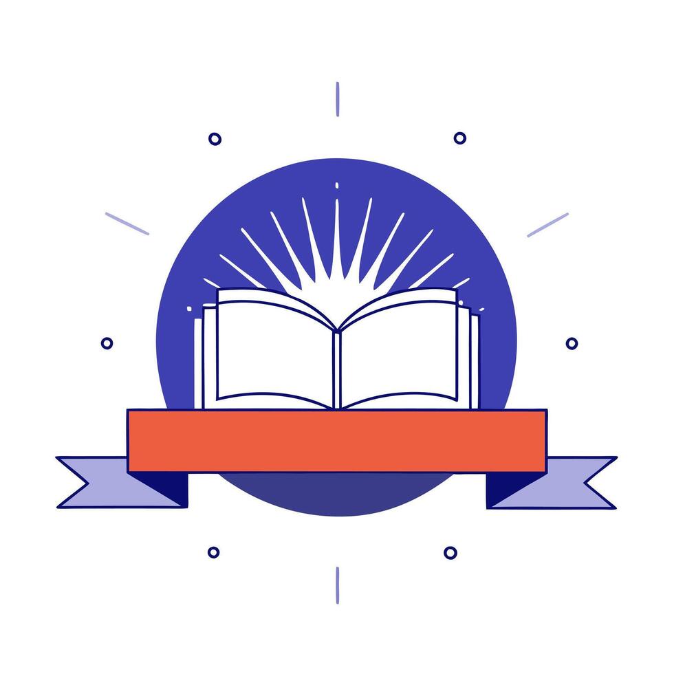 glowing design of a digital book with Labh Pancham wisdom vector